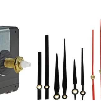 Funkuhrwerk DCF mit 3 Zeigersätzen aus Kunststoff, 25mm langer Schaft Funkuhrwerk DCF mit 3 Zeigersätzen aus Kunststoff, 25mm langer Schaft