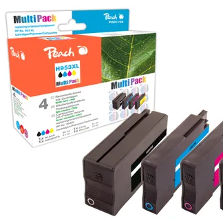 Peach PI300-728 Druckerpatrone 4 Stück(e) Kompatibel Hohe (XL-) Ausbeute Schwarz, Cyan, Magenta, Gelb Peach PI300-728 Druckerpatrone 4 Stück(e) Kompatibel Hohe (XL-) Ausbeute Schwarz, Cyan, Magenta, Gelb