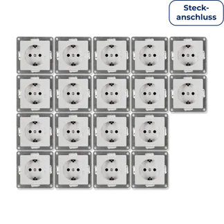 Schutzkontakt-Steckdose McPower “Cup“ 250V~/16A, UP, Steckanschluss, 18er-Pack Schutzkontakt-Steckdose McPower “Cup“ 250V~/16A, UP, Steckanschluss, 18er-Pack