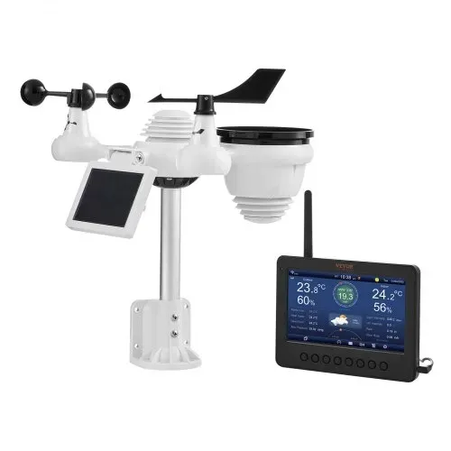 VEVOR 7-in-1 WLAN Wetterstation 186mm (7 in) TFT Display Kabelloser Außensensor IPX6 – Bild 9