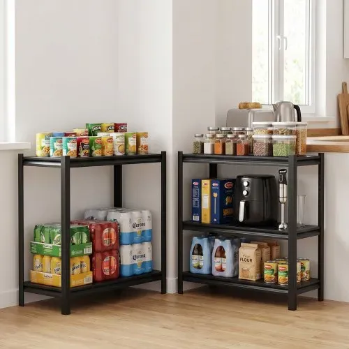 VEVOR Schwerlastregal 925x417x1813mm, 1360,8kg Belastbares Lagerregal mit Stahlgestell & 5 Verstellbaren Ablagen, Teilbares Steckregal als Werkbank, Flexibles Metallregal für Keller Garage Werkstatt – Bild 7