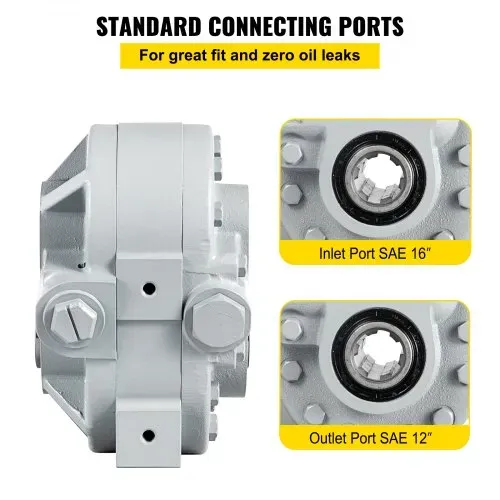 VEVOR Hydraulikpumpe 21,2 GPM Hydraulikmotor 540 U/min Holzspalter 2250 PSI Hydraulikspalter SAE 12 Auslassanschluss Hydraulikpumpe für Holzspalter für LKW-Heckklappenhebebühne, Scherenhebebühne, Kipp – Bild 3