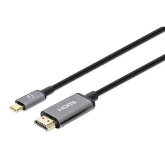 Manhattan 153607 Videokabel-Adapter 2 m HDMI Typ A (Standard) USB Typ-C Schwarz, Silber Manhattan 153607 Videokabel-Adapter 2 m HDMI Typ A (Standard) USB Typ-C Schwarz, Silber