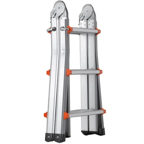 VEVOR Teleskopleiter mit A-Rahmen, 3350 mm, kompakte Aluminium-Ausziehleiter, multifunktionale, tragbare, zusammenklappbare Wohnmobilleiter, Teleskopleiter für Hausaufgaben, Treppen, Innen- und Außendächer, 150 kg Tragkraft – Bild 10