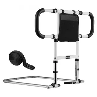 VEVOR Aufstehhilfe Bett, faltbares & ausziehbares Bettgitter mit seitlichen Griffen & PU-Handlauf, Einstiegshilfe aus Karbonstahlrohr, passend für Kingsize-, Queensize-, Full- & Twin-Betten VEVOR Aufstehhilfe Bett, faltbares & ausziehbares Bettgitter mit seitlichen Griffen & PU-Handlauf, Einstiegshilfe aus Karbonstahlrohr, passend für Kingsize-, Queensize-, Full- & Twin-Betten