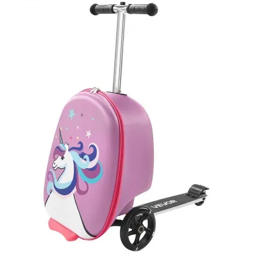 VEVOR Scooter Koffer, 20 L Fassungsvermögen, Reisekoffer mit Flash-PU-Rädern, TPR-Anti-Rutsch-Griff, max. Gewichtskapazität 50 kg, Kinderkoffer Handgepäck, für Kinder ab 5 Jahren, Lila – Bild 9