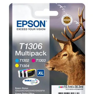 Epson Stag Multipack 3 Farben T1306 DURABrite Ultra Ink Epson Stag Multipack 3 Farben T1306 DURABrite Ultra Ink
