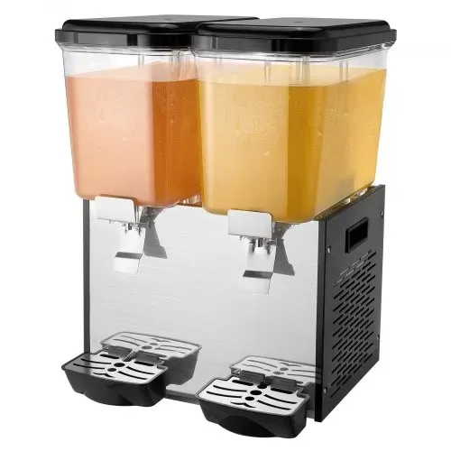VEVOR kommerzieller Getränkespender mit 2 Tanks, Saftspender 18 L (pro Tank), 370 W Edelstahl Eistee-Getränkeautomat mit 7–12 °C Kühltemperatur, für Kaltgetränke Restaurant Bar Party Buffet Catering – Bild 9