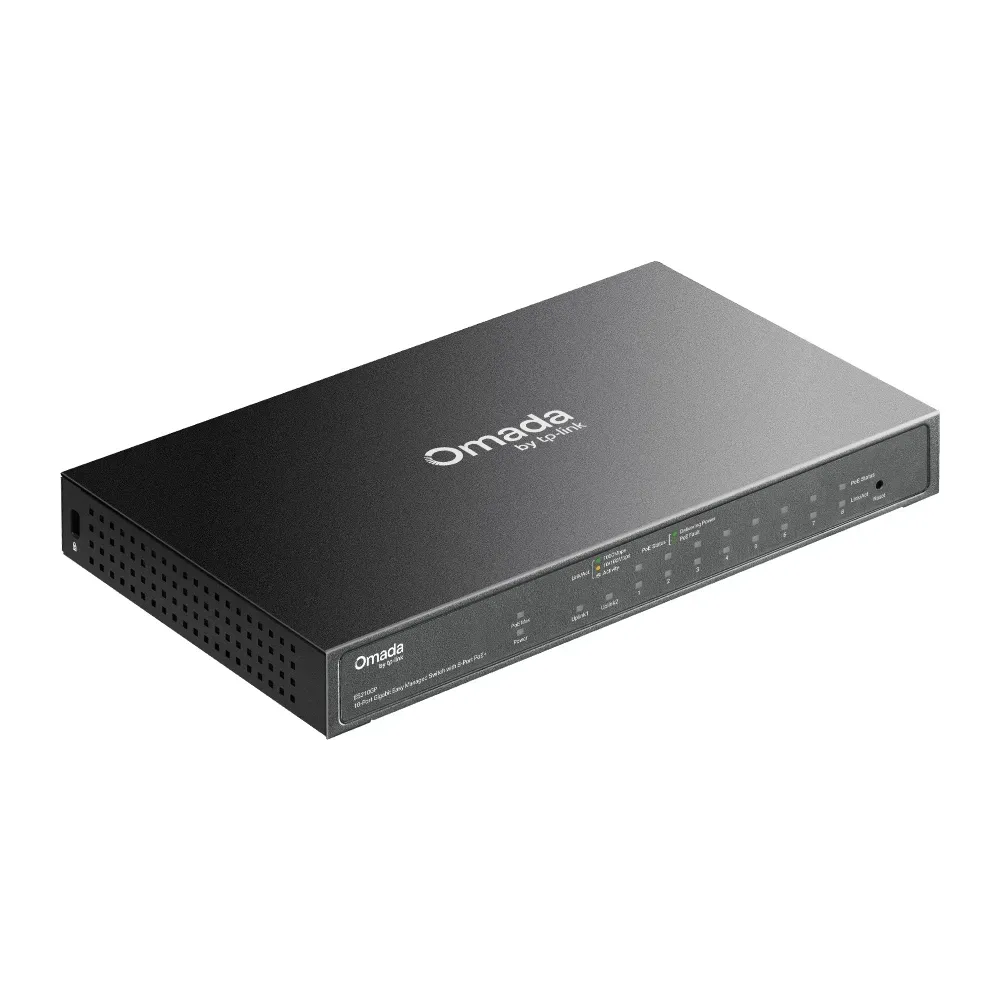 Omada by tp-link Switch Easy Managed Layer2 10 Port • 9x 1 GbE • 1x 1 GbE/SFP • PoE Budget 63 Watt • 8x PoE+ at • Lüfterlos, Omada • ES210GP(UN) – Bild 4