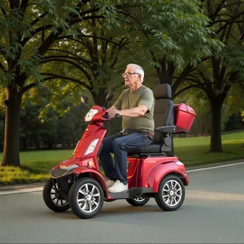 VEVOR Elektromobil mit 4 Rädern für Senioren, 227 kg Tragkraft, Mobilitätsroller 35 km Reichweite mit 3 Geschwindigkeiten, 1 kW Seniorenmobil für jedes Gelände, max. Steigfähigkeit 20° – Bild 7