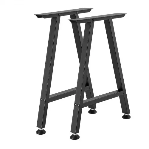 VEVOR Tischkufen 2er-Set 550x740 mm, Trapezförmige Tischuntergestell 1000 kg, Tischbeine Kohlenstoffstahl, Möbelfüße, Tischgestell, Tischfüße für Schreibtische, Couchtische, Esstische, Schwarz – Bild 9