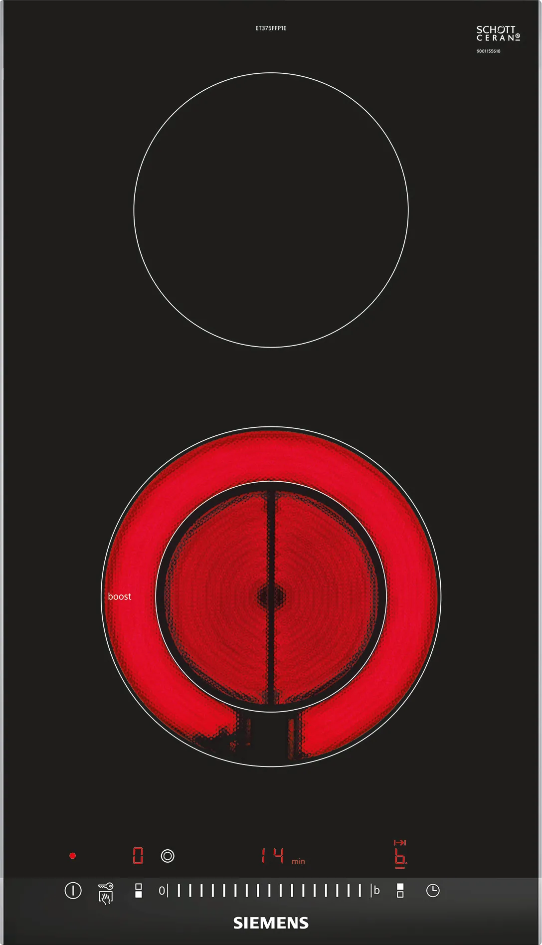 Siemens ET375FFP1E Kochfeld Schwarz, Edelstahl Integriert Keramik 2 Zone(n) Siemens ET375FFP1E Kochfeld Schwarz, Edelstahl Integriert Keramik 2 Zone(n)