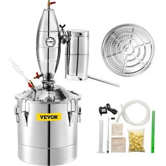 VEVOR Alkohol-Edelstahl-Brennerei 70L Schnapsbrenner Destille Edelstahl Alkohol-Destillierkolben Schwarzbrennerei Destillation VEVOR Alkohol-Edelstahl-Brennerei 70L Schnapsbrenner Destille Edelstahl Alkohol-Destillierkolben Schwarzbrennerei Destillation