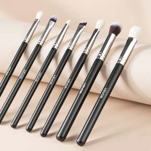 VEVOR Pinselset Makeup, 15-teiliges professionelles Schminkpinsel Set für Grundierung, Lidschatten, mit weichen synthetischen Borsten, ergonomischem Holzgriff, Aluminiumzwinge, für Gesicht, Augen – Bild 7