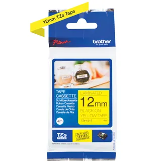 Brother TZE631S Etiketten erstellendes Band Schwarz auf gelb TZe Brother TZE631S Etiketten erstellendes Band Schwarz auf gelb TZe