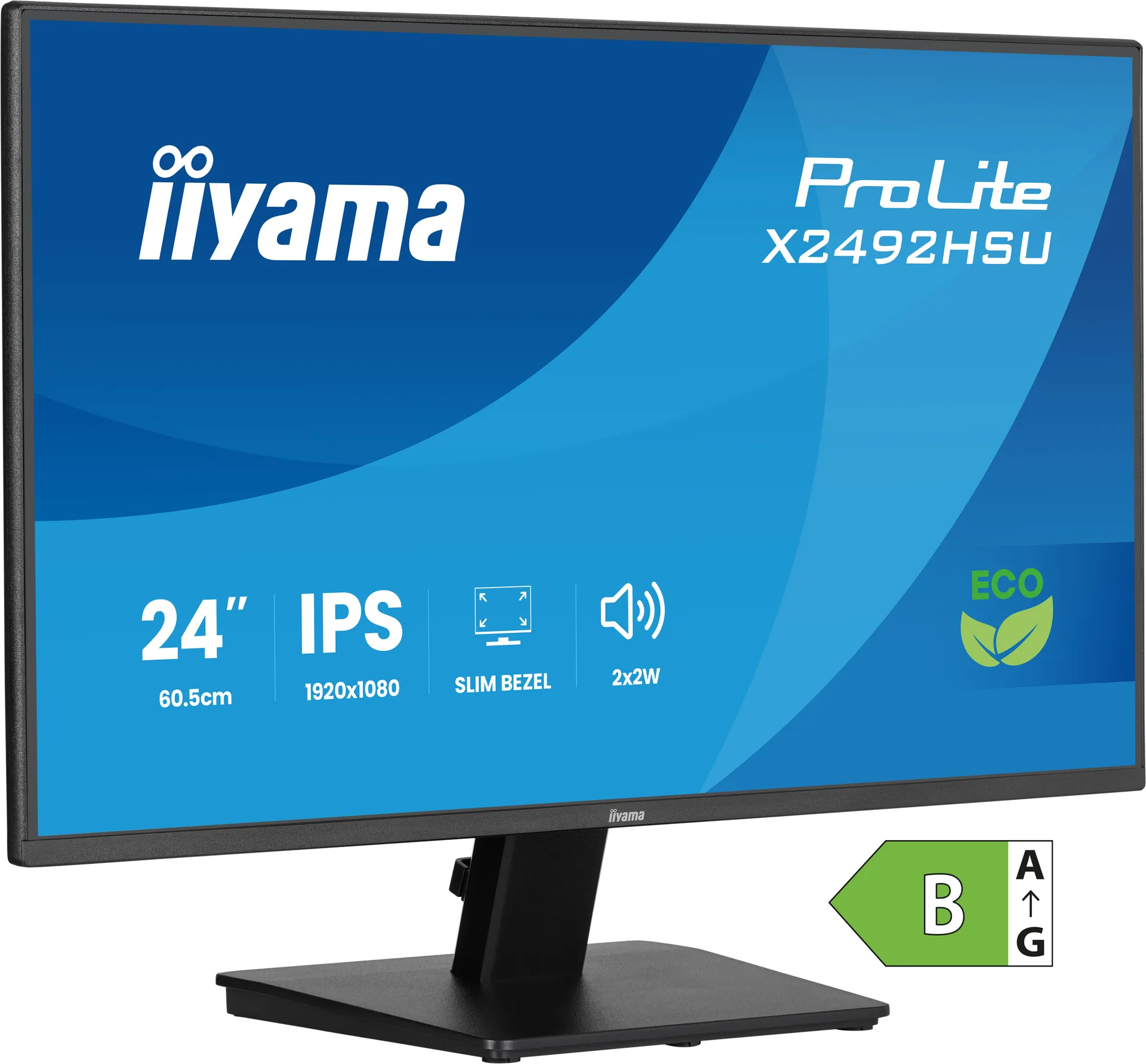 iiyama ProLite 24″ (60.5 cm) IPS-Full-HD-Panel mit 4-seitigem Slim-Bezel und Energieeffizienzklasse B iiyama ProLite 24″ (60.5 cm) IPS-Full-HD-Panel mit 4-seitigem Slim-Bezel und Energieeffizienzklasse B