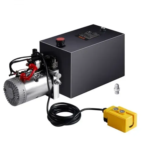 VEVOR Hydraulikpumpe Hydraulikaggregat 12 V Hydraulikaggregat 1600 W, Doppelwirkende Hydraulikpumpe Hydraulic Power Pack, 3,75 Gal Tank Hand Pump Hydraulikaggregat, für Aufzüge, Gabelstapler usw. – Bild 9