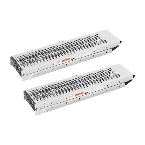 VEVOR Aluminium-Rampen 2-teilige Hochleistungsrampen Verladerrampe (453 kg belastbar) mit breiterer Rampenoberfläche, universelle stabile Laderampe mit Griffen, für ATV UTV Motorrad Elektrofahrrad – Bild 8