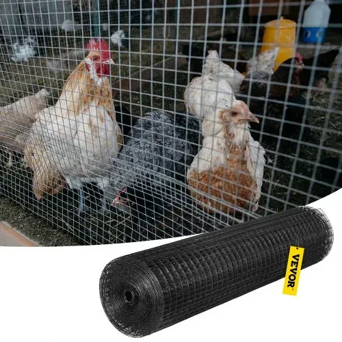 VEVOR Maschendraht 61 x 3048 cm verzinkter, mit Vinyl beschichteter 16-Gauge-Maschendrahtzaun aus Stahl mit einer Schneidezange und einem Paar Stoffhandschuhen, für Gartenzäune und Haustiergehege – Bild 7