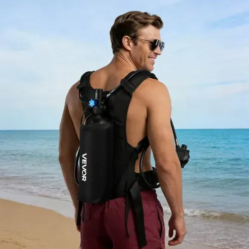 VEVOR Mini-Tauchflasche 2 L, Tragbare Lungenflasche für Unterwasseratmung, Wiederverwendbare Sauerstoffflasche für bis zu 35 Minuten Tauchzeit, Tauchausrüstung mit Rucksack & Tasche – Bild 7