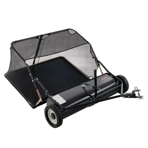 VEVOR 42-Zoll-Rasenkehrmaschine zum Hinterherziehen, 12 Kubikfuß große Graskehrmaschine zum Hinterherziehen, robuster Laub- und Grassammler mit Kippseil-Design, einstellbare Kehrhöhe zum Aufsammeln von Abfall und Gras – Bild 8
