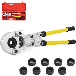 VEVOR Presszange V12, V15, V22, V28, TH16, TH20, TH26, TH32 mm, Crimpzange Presszange mit um 360° Drehbarem Kopf und Ergonomischem Gummigriff, Rohrpresszange Tragbar, Manuelle Kabelschuhzange VEVOR Presszange V12, V15, V22, V28, TH16, TH20, TH26, TH32 mm, Crimpzange Presszange mit um 360° Drehbarem Kopf und Ergonomischem Gummigriff, Rohrpresszange Tragbar, Manuelle Kabelschuhzange