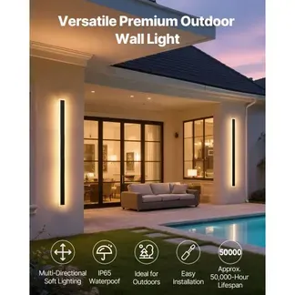 VEVOR Außenwandleuchten, 2er-Pack, 47,2 Zoll lange Streifen, moderne Außenwandleuchten, 3000 K Warmweiß, IP65 wasserdichte, rostfreie Außenwandbeleuchtung, für Haus, Veranda, Garage VEVOR Außenwandleuchten, 2er-Pack, 47,2 Zoll lange Streifen, moderne Außenwandleuchten, 3000 K Warmweiß, IP65 wasserdichte, rostfreie Außenwandbeleuchtung, für Haus, Veranda, Garage