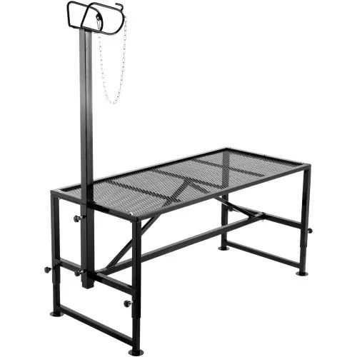 VEVOR Viehständer 130 x 59 cm, Trimmständer mit geradem Kopfstück, Ziegentrimmständer Metallrahmen Schafschurständer Viehtrimmständer – Bild 10