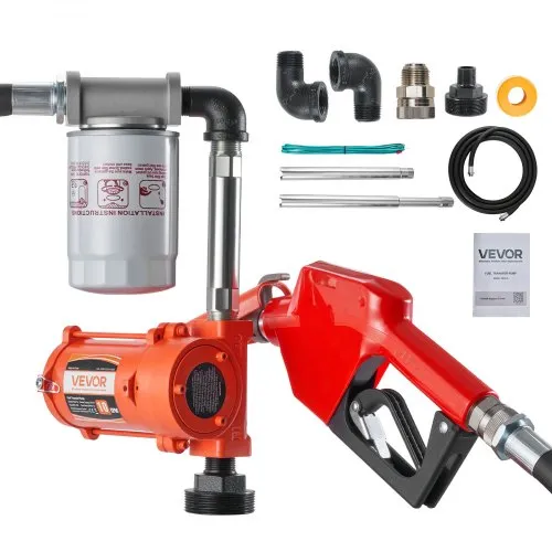 VEVOR Kraftstoffpumpe, 12 V DC, 37 L/min, Dieselpumpen-Set, mit automatischer Abschaltdüse, Förderschlauch, Überhitzungsschutz, Stromkabel, explosionsgeschützt, für Benzin, Diesel & Kerosin VEVOR Kraftstoffpumpe, 12 V DC, 37 L/min, Dieselpumpen-Set, mit automatischer Abschaltdüse, Förderschlauch, Überhitzungsschutz, Stromkabel, explosionsgeschützt, für Benzin, Diesel & Kerosin