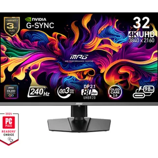 MSI MPG 322URX QD-OLED Computerbildschirm 80 cm (31.5″) 3840 x 2160 Pixel 4K Ultra HD Schwarz MSI MPG 322URX QD-OLED Computerbildschirm 80 cm (31.5″) 3840 x 2160 Pixel 4K Ultra HD Schwarz