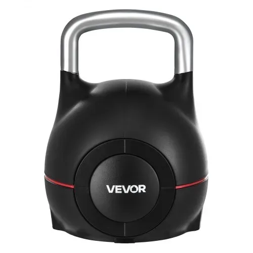 VEVOR Kugelhantel verstellbare Kettlebell mit 7 Gewichtsstufen (2/5/8/11/14/17/20 kg), Schwunghantel aus ABS + Aluminium-Druckguss, für Griffkrafttraining Ganzkörpertraining Cross-Training Schwarz – Bild 9