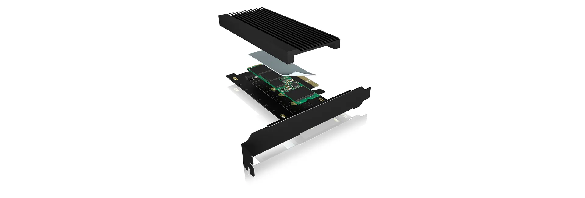 ICY BOX IB-PCI208-HS, PCIe Erweiterungskarte mit Kühlkörper, M.2 NVMe SSD zu PCIe 4.0 x4 – Bild 5