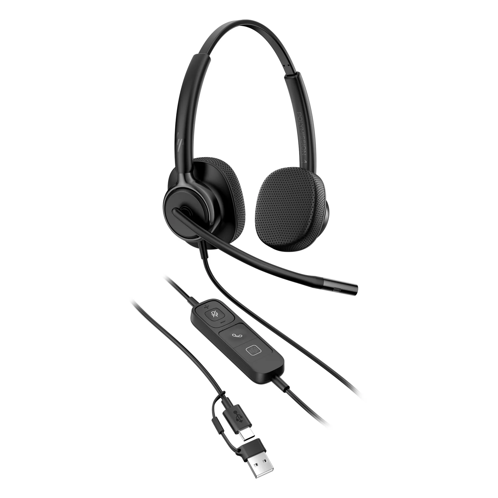 HP Poly Mission 425 Stereo-USB-Headset, kabelgebunden, Classic – Bild 7