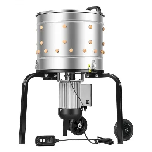 VEVOR Geflügelrupfmaschine, 400-mm-Trommel, 500 W, 230 U/min, elektrische Rupfmaschine mit 114 weichen Fingern & Transporträdern, Federentferner aus Edelstahl zur Verarbeitung von 1–2 Hühnern – Bild 8