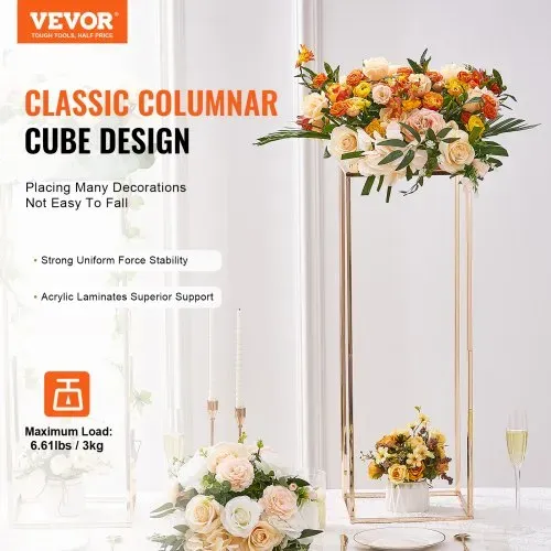 VEVOR 10er-Set Blumenhocker Eckig 28x28x80cm Blumenständer Eisen Beistelltisch Modern Blumensäule Gold-Galvanisierung Pflanzenhocker Pflanzenständer Metallständer für Dekoration von Bars Hotels Cafés VEVOR 10er-Set Blumenhocker Eckig 28x28x80cm Blumenständer Eisen Beistelltisch Modern Blumensäule Gold-Galvanisierung Pflanzenhocker Pflanzenständer Metallständer für Dekoration von Bars Hotels Cafés