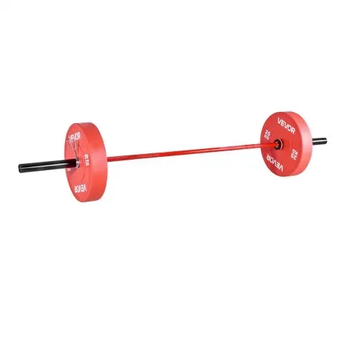 VEVOR Langhantelstange Zugstange 2,2 m mit geriffeltem Griff für Krafttraining Gewichtheben Kniebeugen Kreuzheben Bankdrücken, Hantelstange passend für 50 mm Hantelscheiben mit 453,59 kg Tragkraft – Bild 10