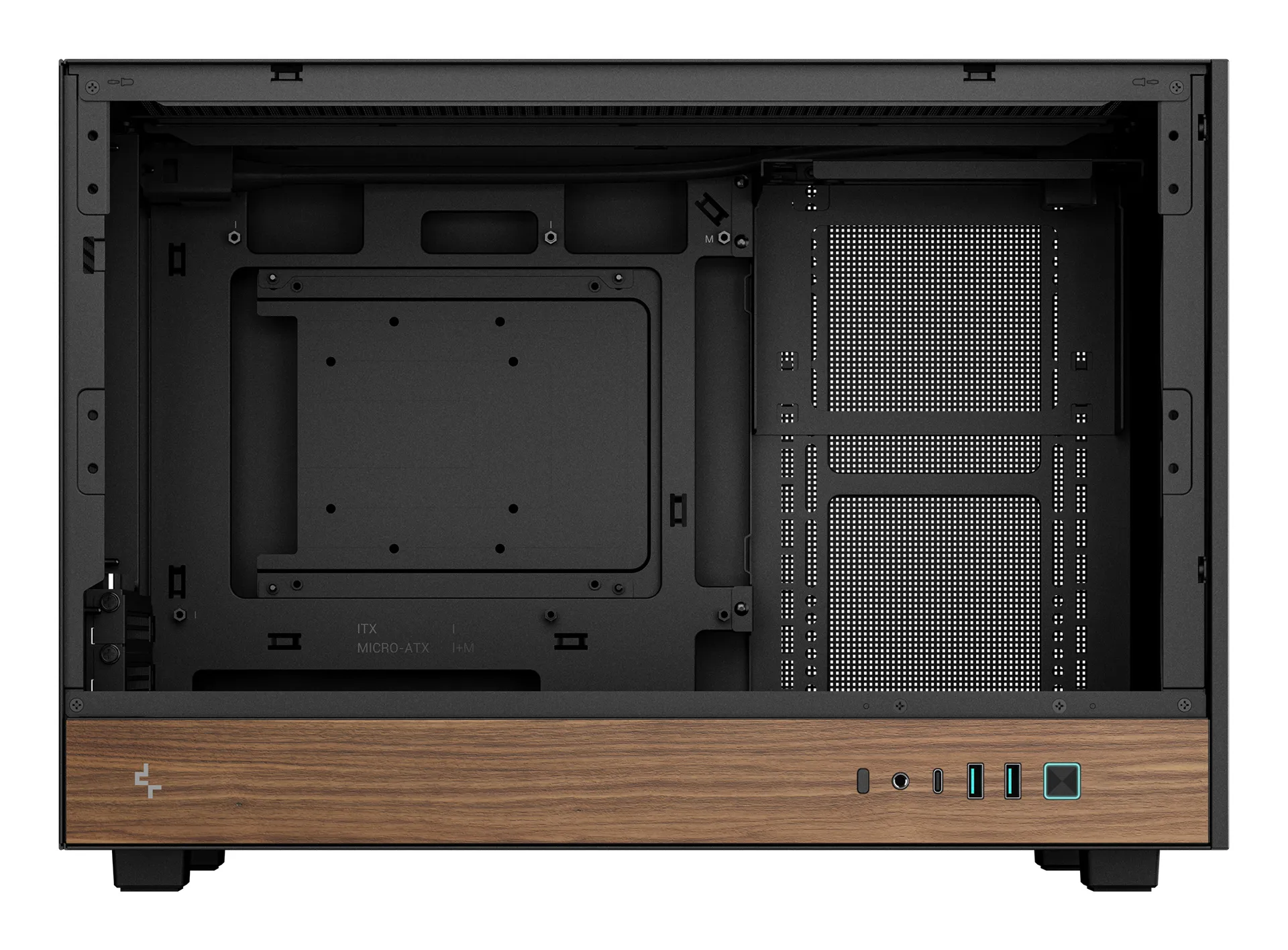 DeepCool CH260 WOOD Micro Tower Schwarz, Holz – Bild 5
