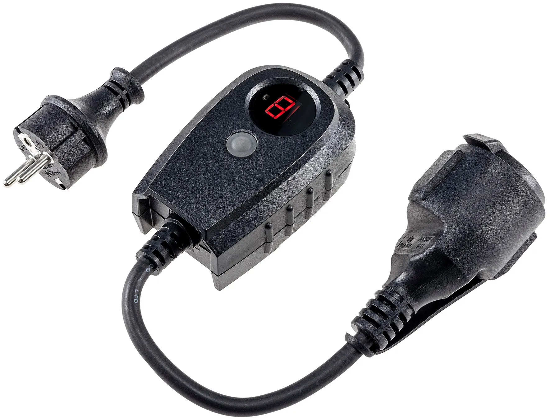 Zwischenstecker mit Dämmerungsschalter und Zeitvorwahl (1- 9 Std.) über Display Zwischenstecker mit Dämmerungsschalter und Zeitvorwahl (1- 9 Std.) über Display