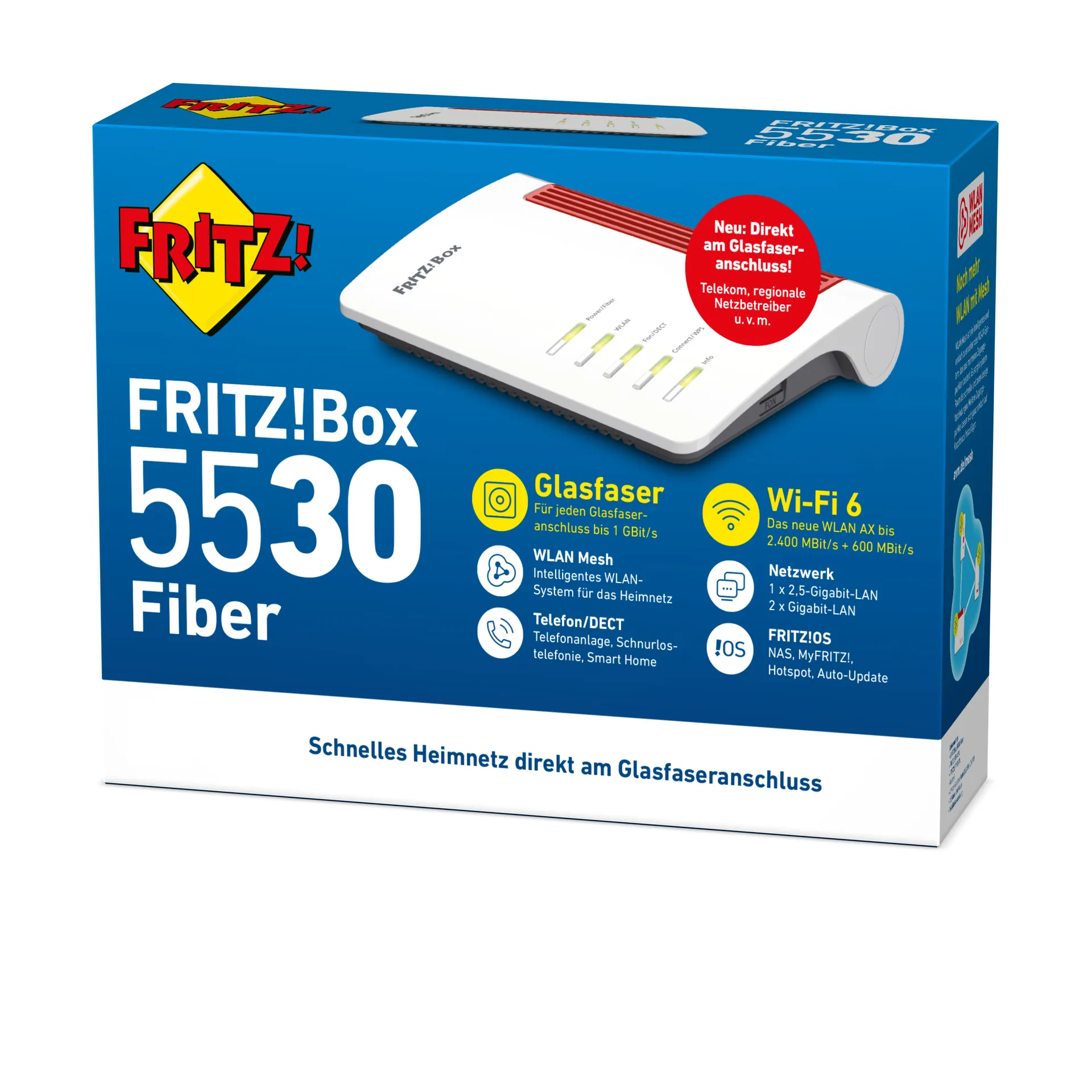Box FRITZ! 5530 WLAN-Router Gigabit Ethernet Dual-Band (2,4 GHz/5 GHz) Weiß – Bild 7