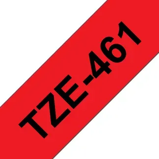 Brother TZE-461 Etiketten erstellendes Band Schwarz auf rot Brother TZE-461 Etiketten erstellendes Band Schwarz auf rot