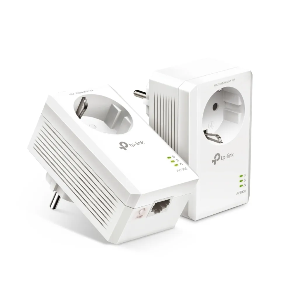 TP-Link AV1000-Gigabit-Powerline-Adapter KIT mit Steckdose TP-Link AV1000-Gigabit-Powerline-Adapter KIT mit Steckdose