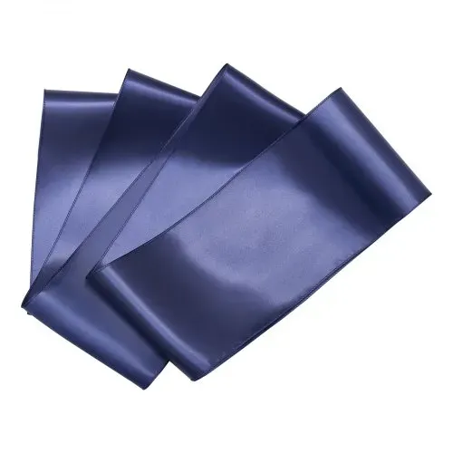 VEVOR Satin-Stuhlschärpen mit Schleifen (275x17 cm) 50 Stk. Stuhlbänder zum Binden, Stuhlbänder für Hochzeiten Partys Dekorationen Veranstaltungen Bankettstuhlbezüge, Stuhlschleifen Marineblau – Bild 9
