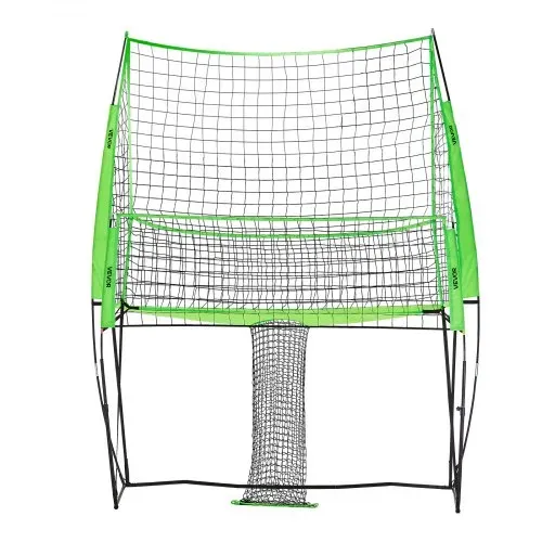 VEVOR Volleyball Trainingsnetz stufenlos höhenverstellbare Übungsausrüstung mit Ballrücklauf, 2,44 x 3,35 m tragbare Netzstation, einfache Einrichtung für den Innen- und Außenbereich im Garten – Bild 10