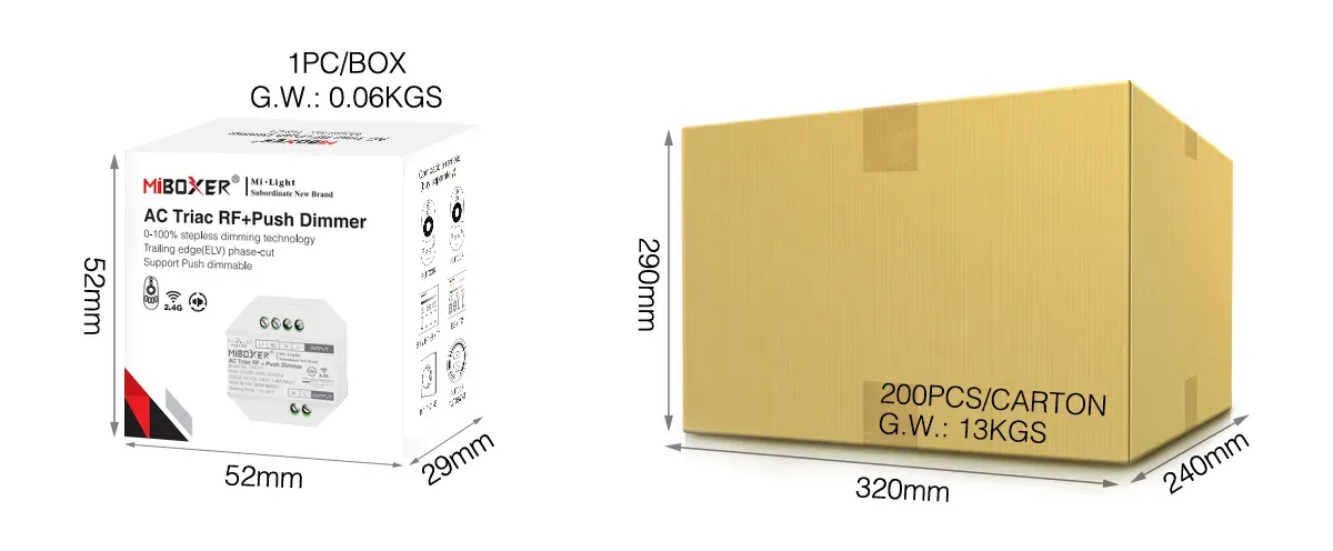 Synergy 21 LED Dimmer Controller 2.4G wireless Dimming RF+Push *Milight/Miboxer* – Bild 4