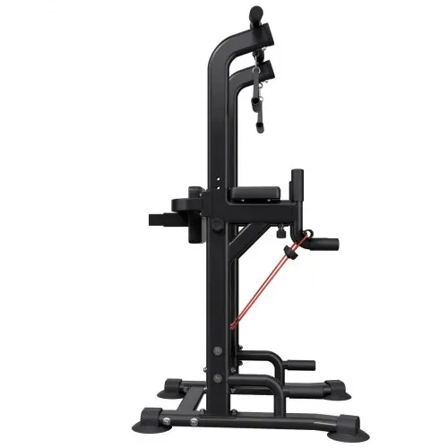 VEVOR Klimmzugstange Klimmzugstation Power Tower Dip Station mit 150 kg Tragkraft & H-Rahmenkonstruktion & Rückenpolster, 12-fach höhenverstellbar, multifunktionales Training von Armen Rücken – Bild 10