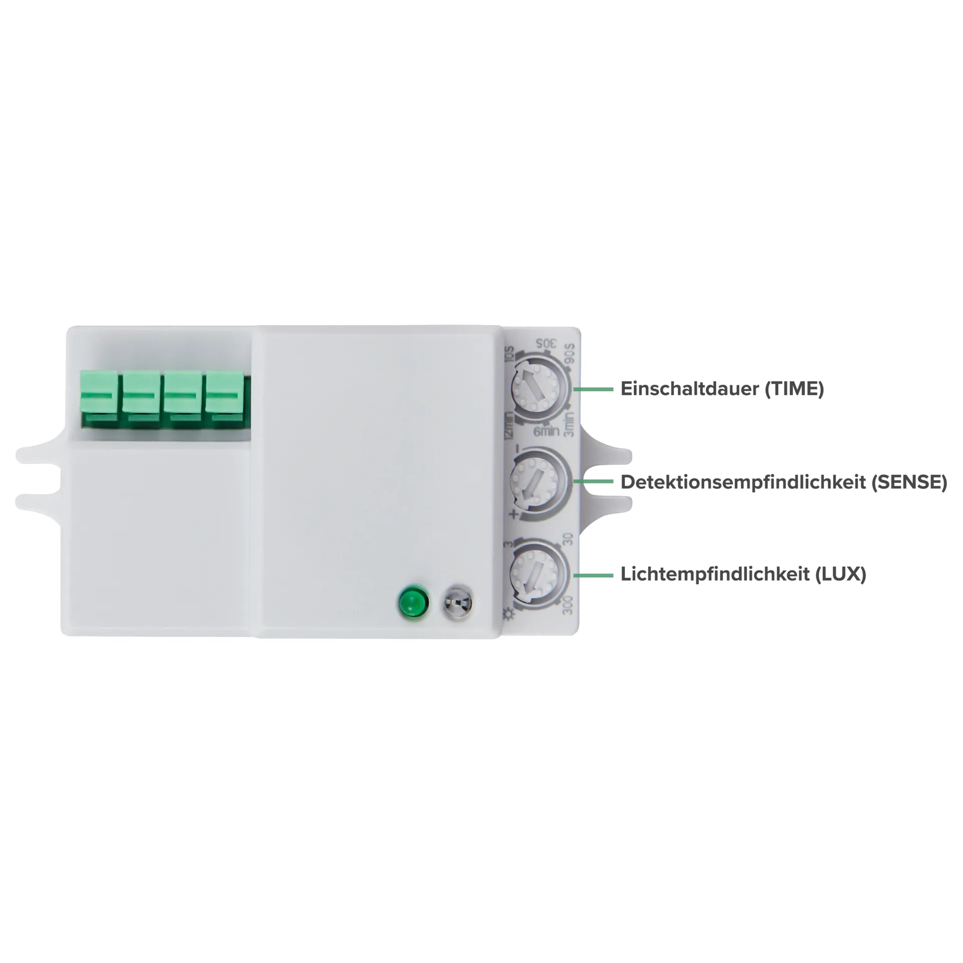 HF / Mikrowellen-Bewegungsmelder McShine ''LX-701C'', 360°, 230V / 1.200W, weiß, LED geeignet – Bild 4