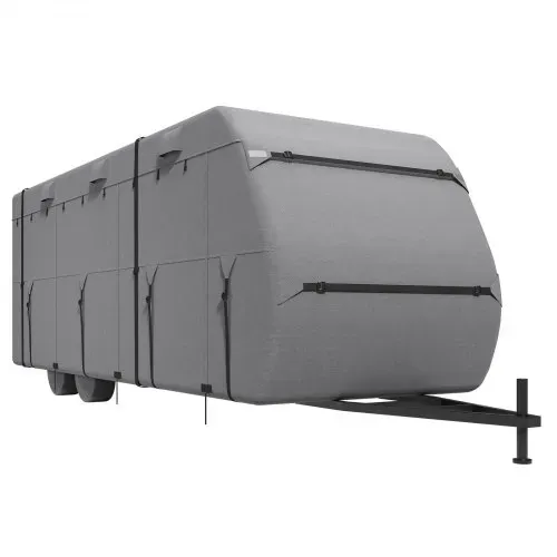VEVOR Wohnwagen-Schutzhülle für 6,7-7,3 m Wohnwagen, Wohnwagenabdeckung aus Vliesstoff wasserdicht winddicht sonnenbeständig, Universal-Wohnwagenhülle mit Aufbewahrungstasche Reparaturflicken Gurten – Bild 7