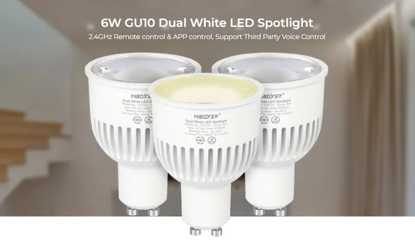 MiBoxer FUT107 LED Retrofit GU10 6W Dual White LED Spotlight – Bild 4