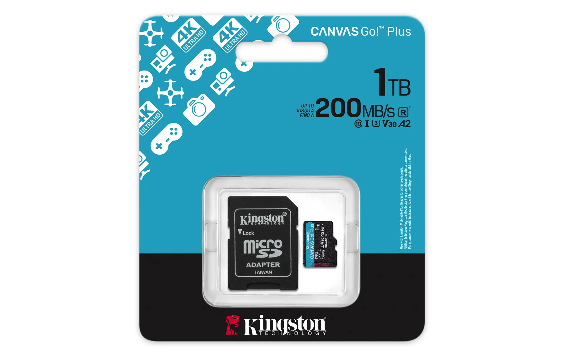 Kingston Technology 1TB microSDXC Canvas Go Plus Gen4 200 MB/s A2 U3 V30-Karte + Adapter – Bild 5