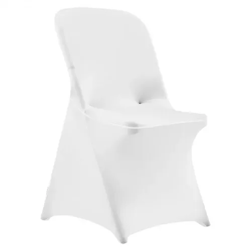 VEVOR Stuhlhussen Stuhlbezug 30 Stk. waschbarer & abnehmbarer Stuhlüberzug aus Polyester-Spandex für Hochzeitsfeiern Esszimmerbankette Restaurant, passend für Stühle (46 x 50 x 86 cm) Weiß – Bild 8